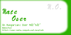 mate oser business card